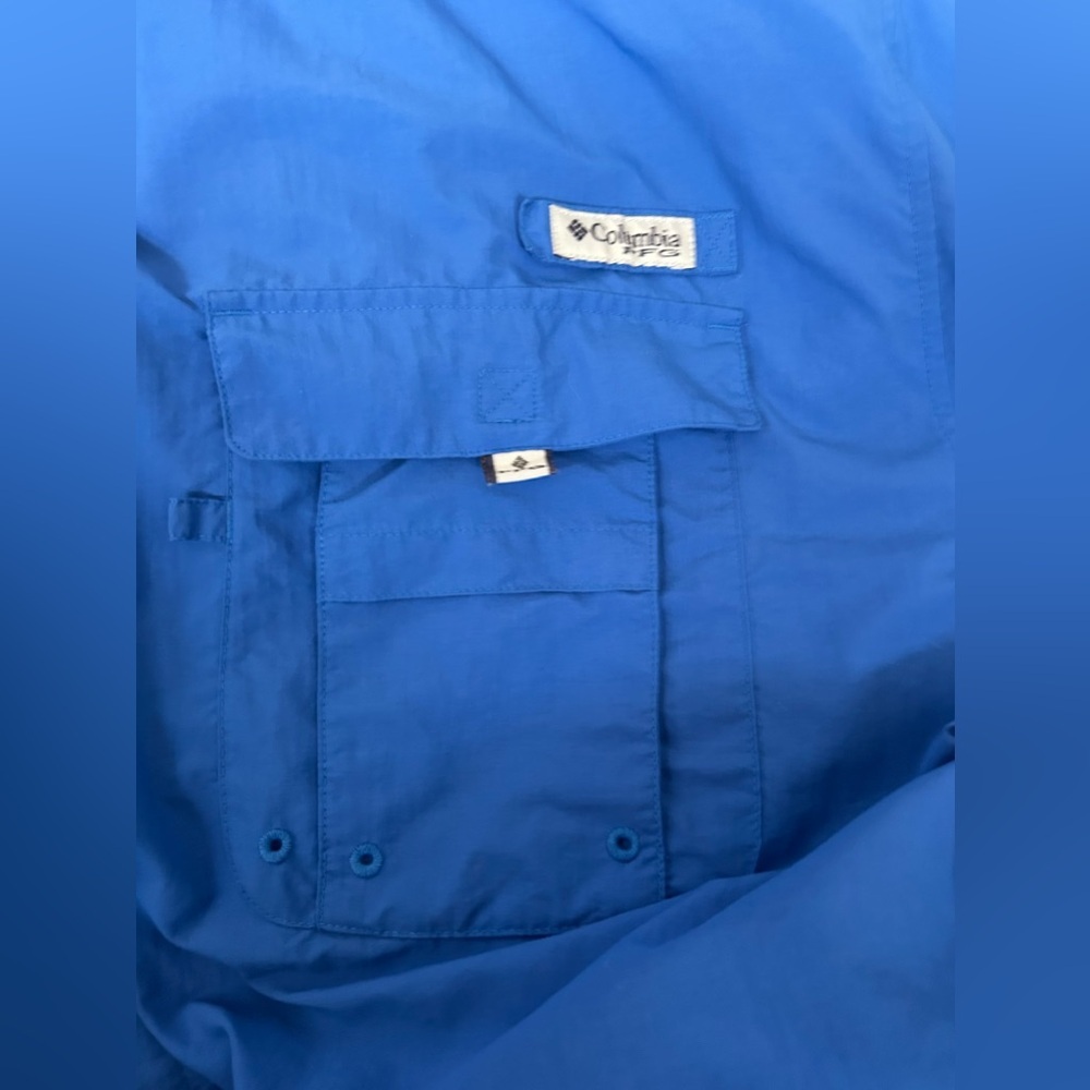 Columbia Men's Blue Performance Fishing Gear Shirt size XXL - Picture 9 of 11